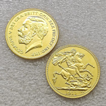 1911 United Kingdom 2 Pounds - George V Copy Coin