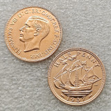 1937 United Kingdom 6 Pence and ½ Penny - Edward VIII Copy Coins