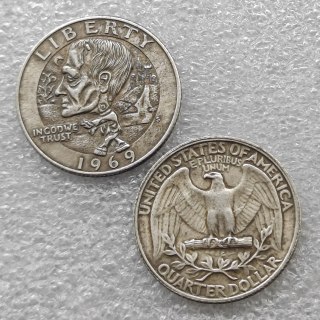 Hobo Nickel Coin 1969 Washington Quarter Copy Coin