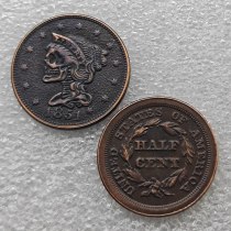 Hobo Nickel Coin 1851 Half Cents COPY commemorative coins