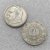1934,1938 Poland 10 Złotych (Józef Piłsudski) Copy Coins