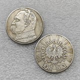 1934,1938 Poland 10 Złotych (Józef Piłsudski) Copy Coins
