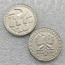 1964 Poland Nickel 10,20 Zlotych (Key, Sickle and Trowel) Copy Coins