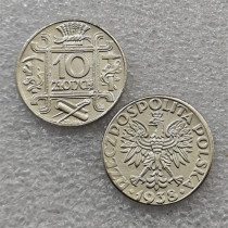1938 POLAND 10 ZLOTYCH Copy Coin commemorative coins
