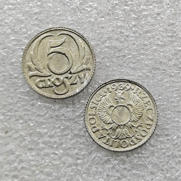 1939 POLAND 5 GROSZE Zinc Copy Coin commemorative coins