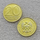 1989 Poland 20 Złotych Nickel and Brass Copy Coins