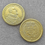 Poland-100-DUKAT-1621-SIGIS-III-Gold-brass-RARE-beautiful-Copy Coin commemorative coins