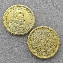 Poland-100-DUKAT-1621-SIGIS-III-Gold-brass-RARE-beautiful-Copy Coin commemorative coins