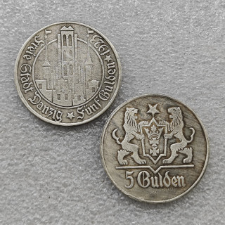 1923 POLAND DANZIG 5 GULDEN COPY COIN commemorative coins