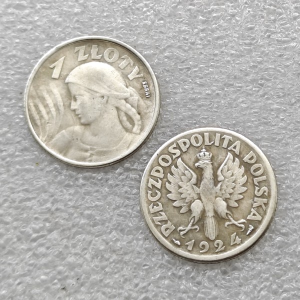 Poland Polen 1 ZLOTE 1924. Copy Coin commemorative coins
