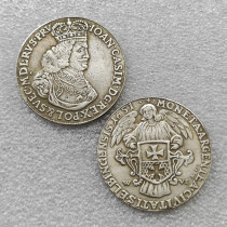 Poland : TALAR - JOAN CASIMIR - 1651 Elblag COPY commemorative coins