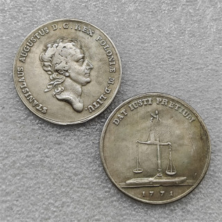 1771  Poland THALER S.A.P. - STANISLAUS AUGUSTUS Rex Pol Copy Coin commemorative coins