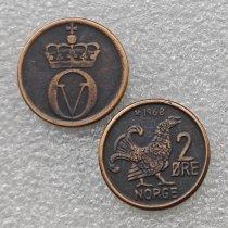 1968 NORWAY 2 ORE brass coin commemorative coins