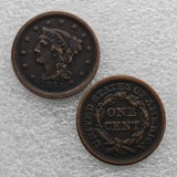 1844 Braided Hair Large Cent Copy Coin commemorative coins
