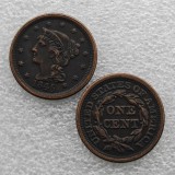 1845 Braided Hair Large Cent Copy Coin commemorative coins