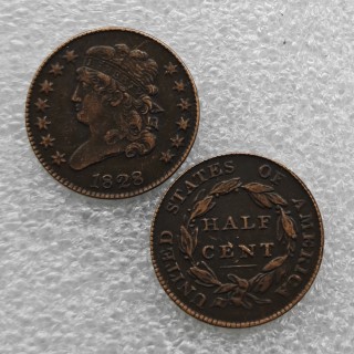 1828 Classic Head Half Cent Copy Coin commemorative coins