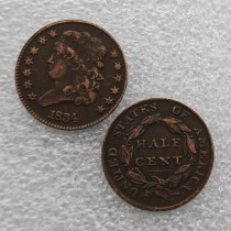 1834 Classic Head Half Cent Copy Coin commemorative coins