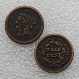 1857 Braided Hair Half Cent  Copy Coin commemorative coins