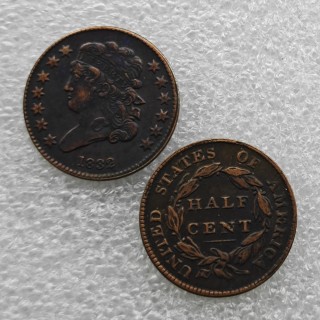 1832 Classic Head Half Cent Copy Coin commemorative coins