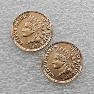 1877 Indian Double sided headCent COPY commemorative coins