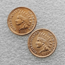 1877/1878 Indian Double sided headCent COPY commemorative coins