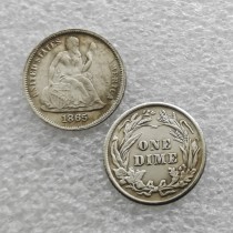 1865 United States Seated Liberty Dime Copy Coins