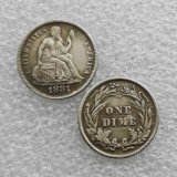 1881 United States Seated Liberty Dime Copy Coins