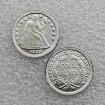 1859-S(UNC) United States Seated Liberty Dime Copy Coins