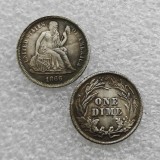 1866 United States Seated Liberty Dime Copy Coins