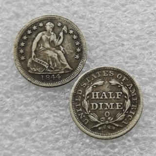 1844-O Seated Liberty Half Dime Copy commemorative Coins