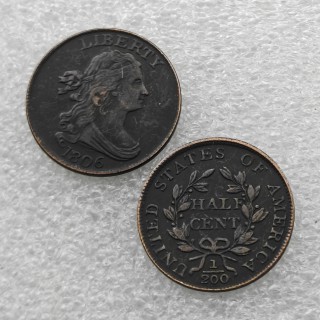 1806 Sm6 Draped Bust Half Cent Copy Coin commemorative coins
