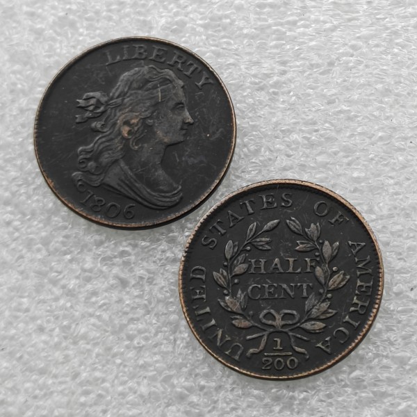 1806 Sm6 Draped Bust Half Cent Copy Coin commemorative coins