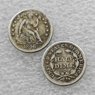 1846-O Seated Liberty Half Dime Copy commemorative Coins