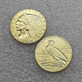 1907 $5 GOLD Indian Half Eagle Copy Coin commemorative coins