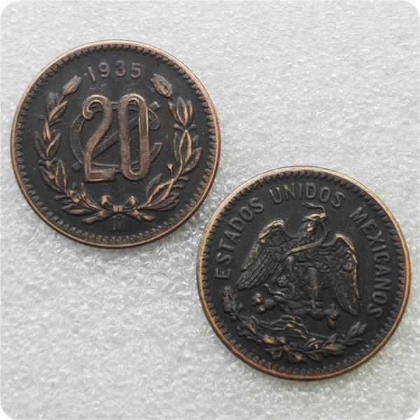 1935 Mexico 20 Centavos Antique Style Commemorative Copy Coin