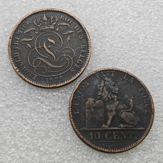 1832 BELGIUM 10 CENTIMES COPY FREE SHIPPING