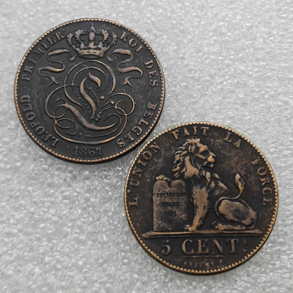 1861 BELGIUM 5 CENTIMES(Error) COPY FREE SHIPPING