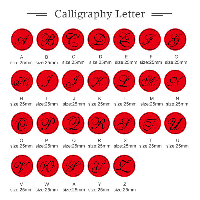 Letter L Calligraphy Alphabets Wax Seal Stamp Kit Personalized Wax Seal Stamp Online