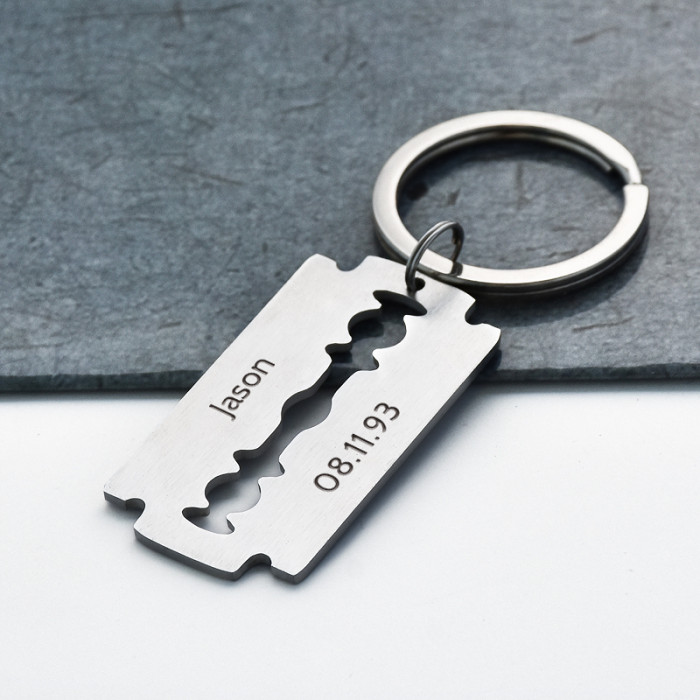 Personalized Razor Keychain