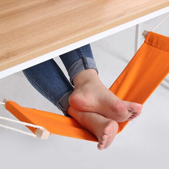 Office Foot Hammock under Desk Footrest, Adjustable Desk Foot Rest Stand  Replace