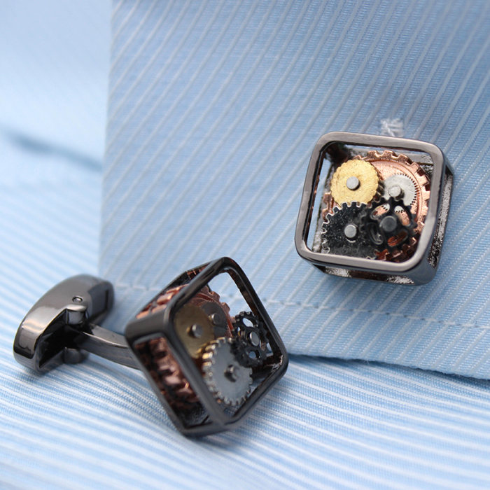 Steampunk Gears Cufflinks Luxury Cufflinks Gifts for Dad