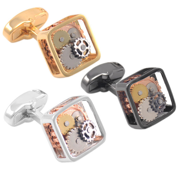 Steampunk Gears Cufflinks Luxury Cufflinks Gifts for Dad