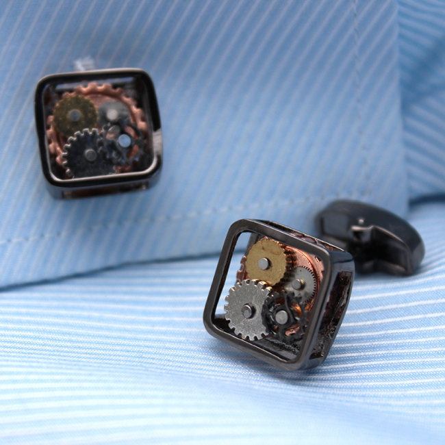 Steampunk Gears Cufflinks Luxury Cufflinks Gifts for Dad