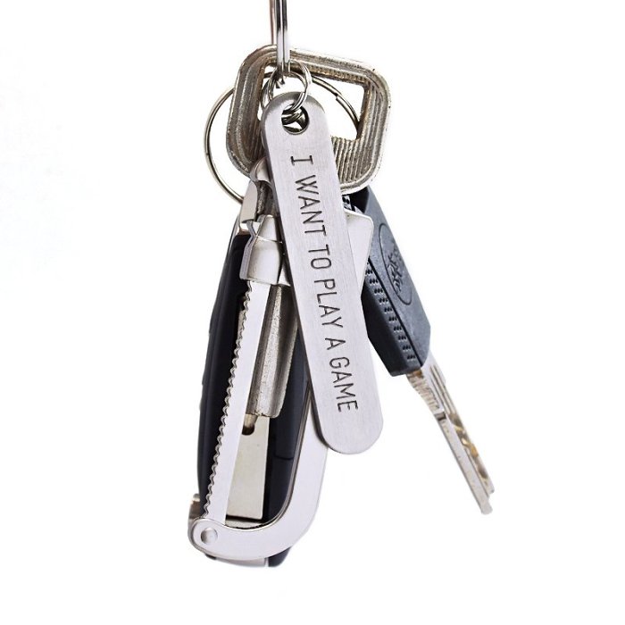 Personalized Hack Saw Keychain I Want To Play A Game