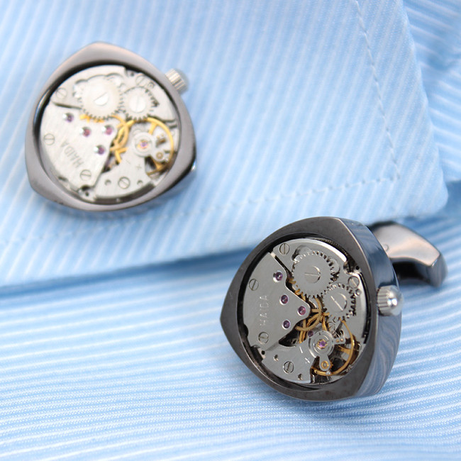 Rotor Motors Watch Engine Cufflinks Gifts for Men Best Gift Idea Father's Day Gift