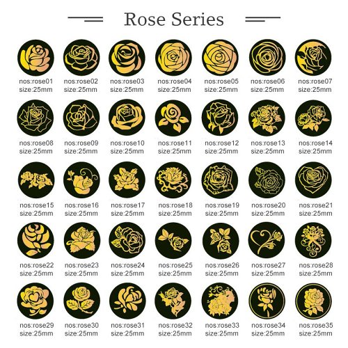 Blue Rose Wax Seal Stamp Rose Sealing Wax Stamp Kit Personalized Brass Stamp