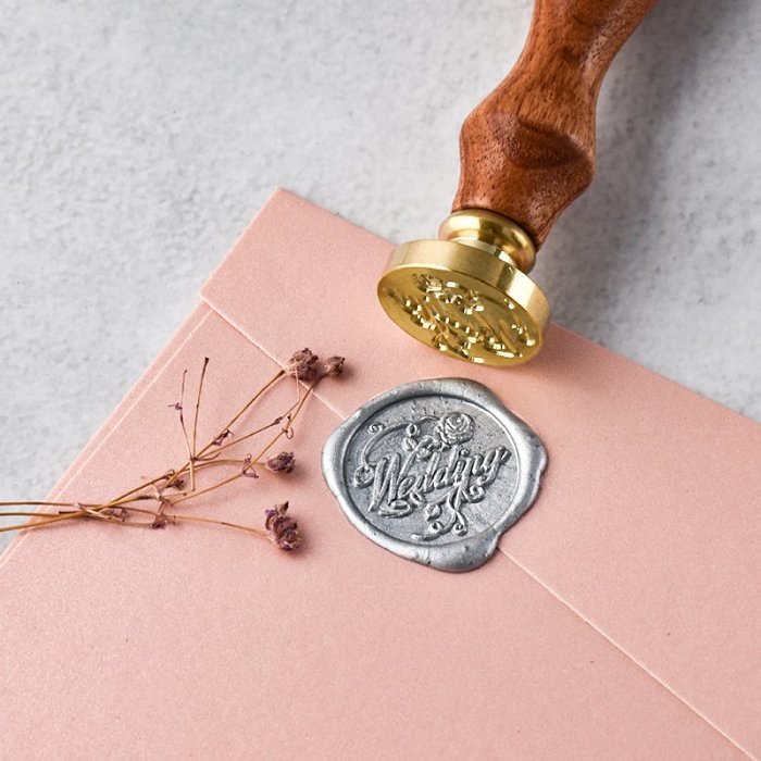 Wedding Wax Seal Stamp Personalized Brass Seal Stamp Kit Free Shipping
