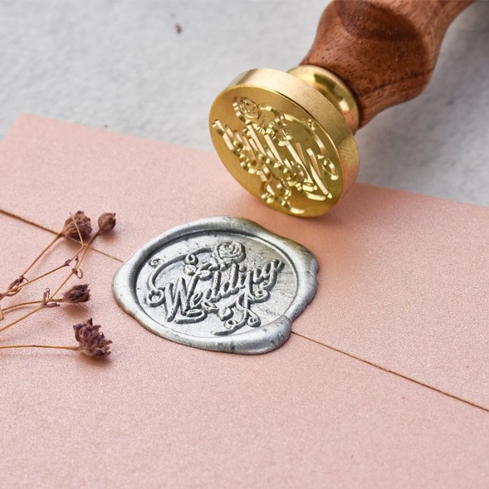 Wedding Wax Seal Stamp Personalized Brass Seal Stamp Kit Free Shipping :  VEASOON