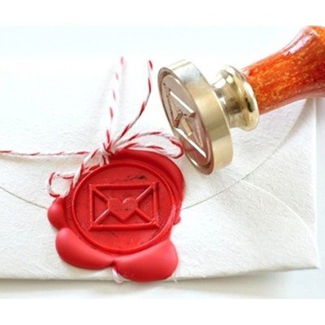 Red Heart Envelope Wax Seal Stamp Kit Wax Seal Stamp for Love Letter Envelope