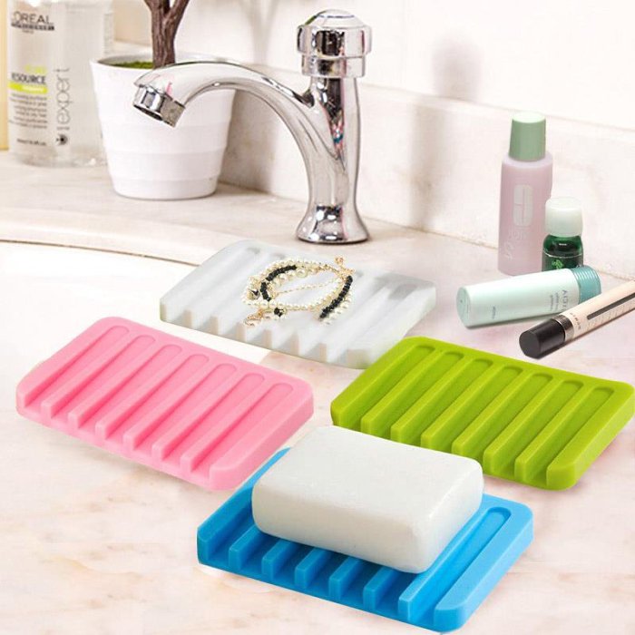 Corrugated Silicone Soap Holder Soap Dish